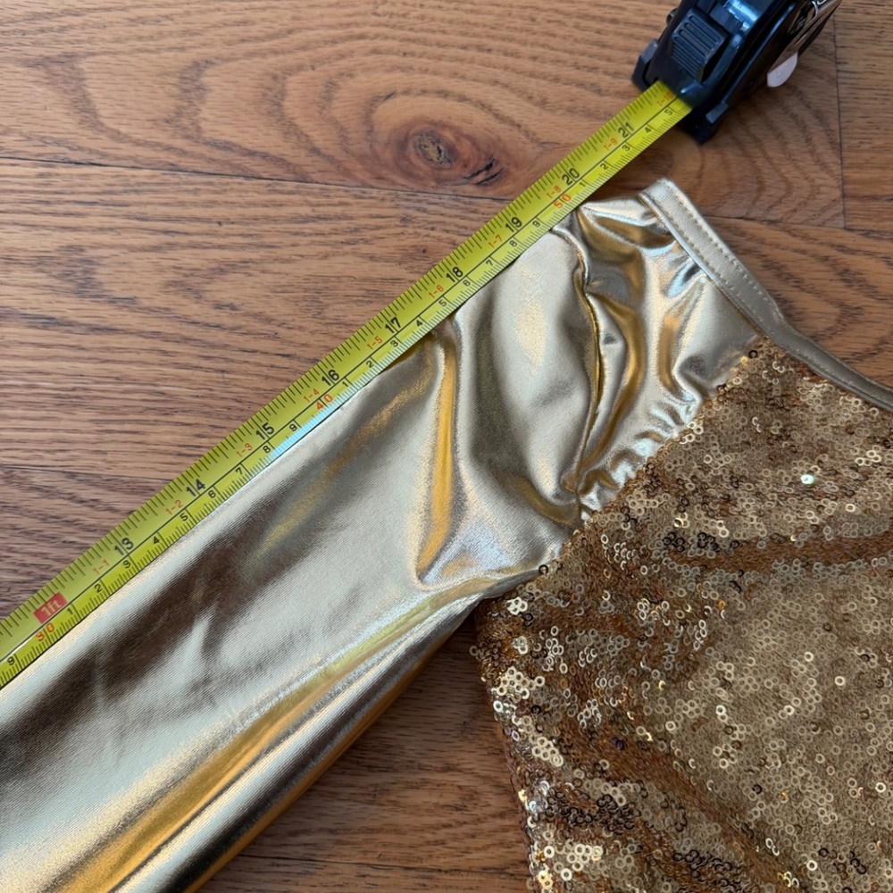 Gold Girl's Glitter Sparkle Dance Flapper Costume - Picture 5 of 10
